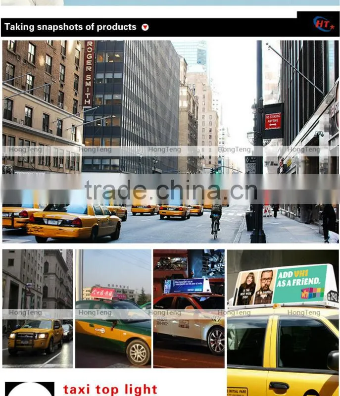Led taxi top light box taxi top ads box slim taxi box