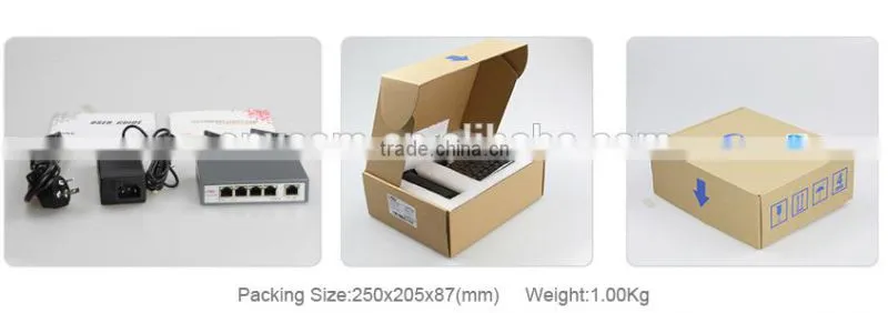 10/100M 4 port poe switch for IP camera 48V 802.3af