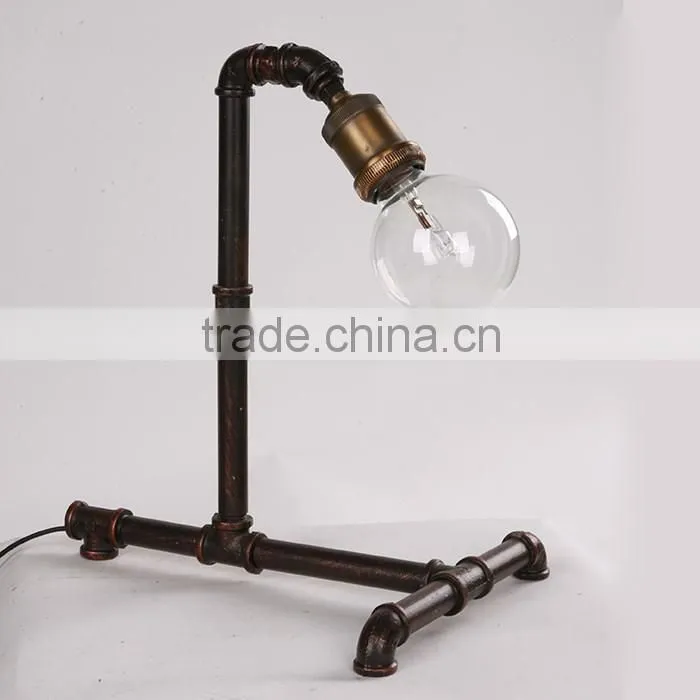 water pipe lamp for shop bar decorative metal table lamp made in china