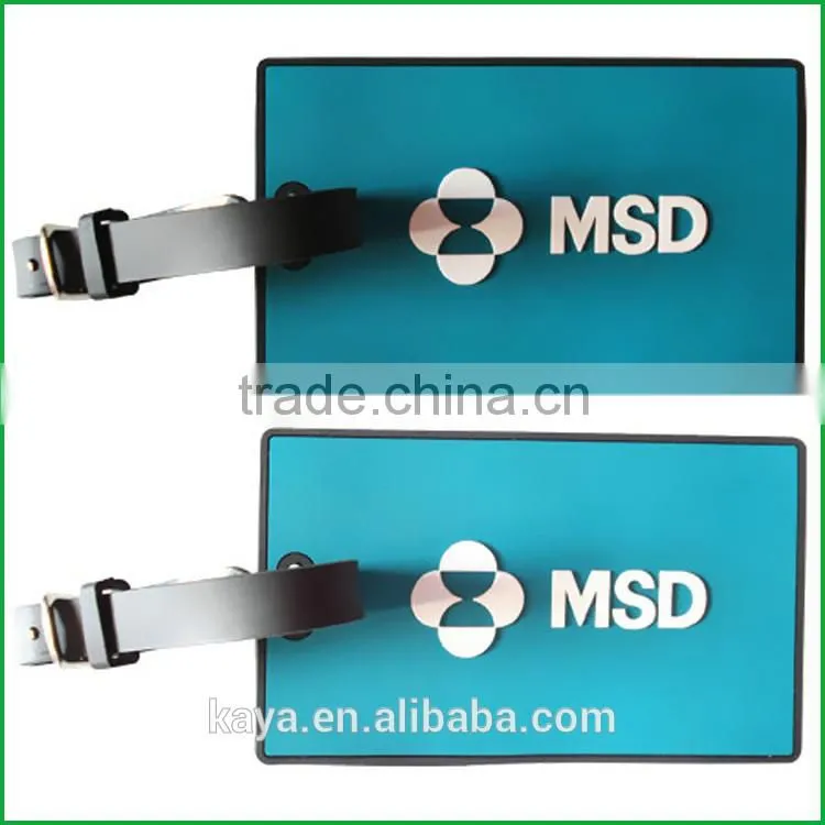 Soft PVC cartoon airplane luggage tag for tourists novelty