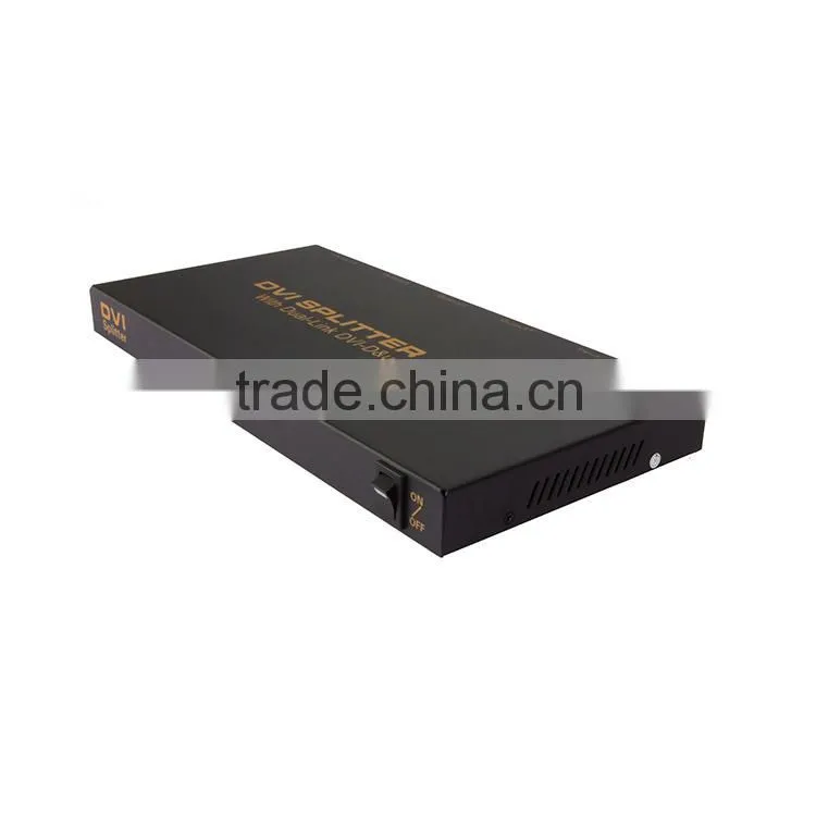 4 Port DVI Single Link Video Audio 4port dvi Splitter with power led and working led