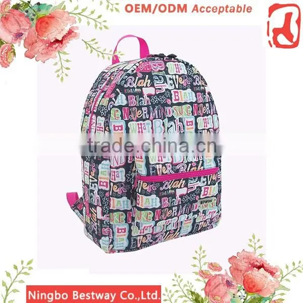 College girls backpack bag canvas bag fashion backpack for girls