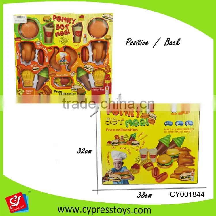 New Product Fast Food Burger Hotdog Turkey Play Food Set for Kid