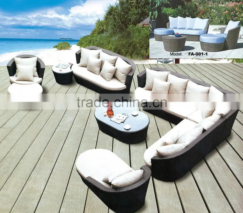 2016 New Design Outdoor Resin Wicker coffee shop sofa set