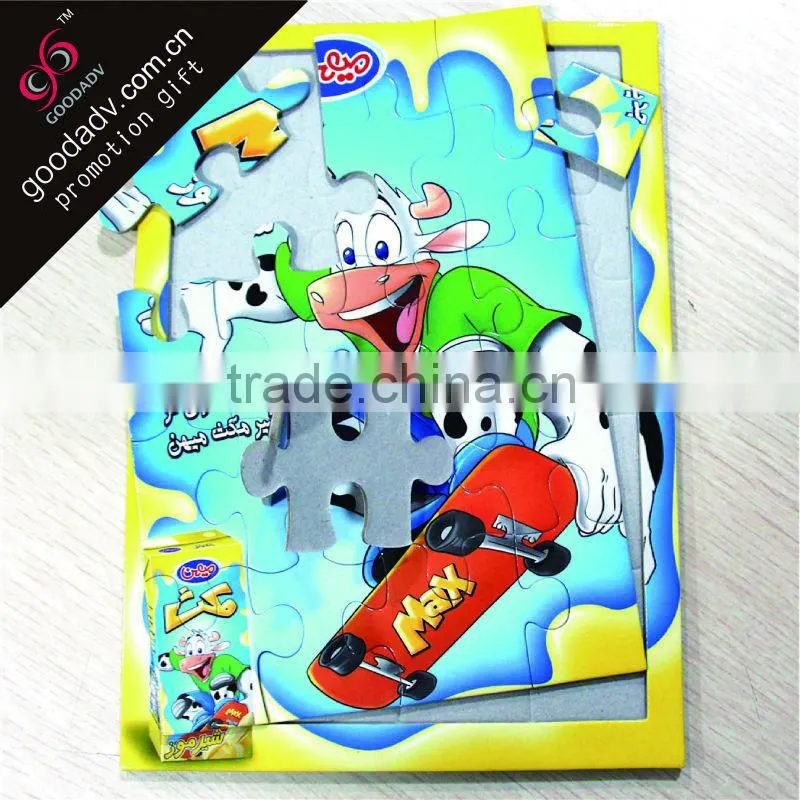 New arrive promotional item Custom Printing picture puzzles games for Kids