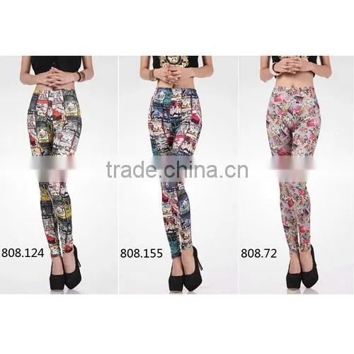 milk silk Christmas leggings, Yoga Leggings, pattern leggings, milk silk leggings at stock