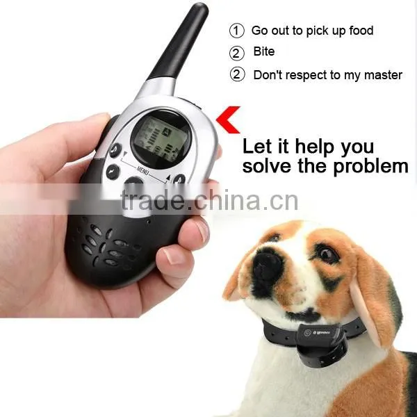 Homdox Remote Pet Training Collar With LCD Display Static Shock/ Vibration/ Sound Function AM003213