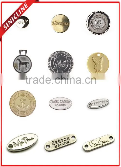Sinicline Good Quality Silver Metal Label for Garment or Luggage