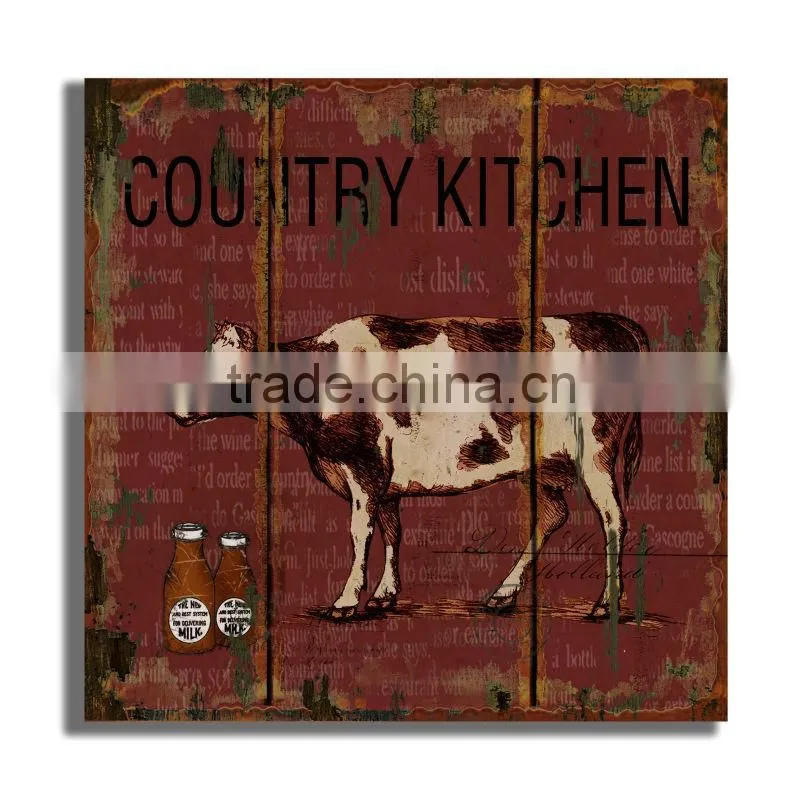 Wooden wall art for modern cafe bar decoration