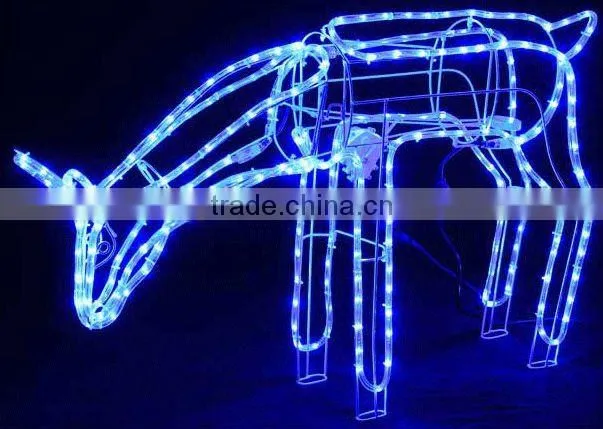 christmas lights drape LED magic colour christmas lights for outdoor project/LED 3D motif christmas deer snowman