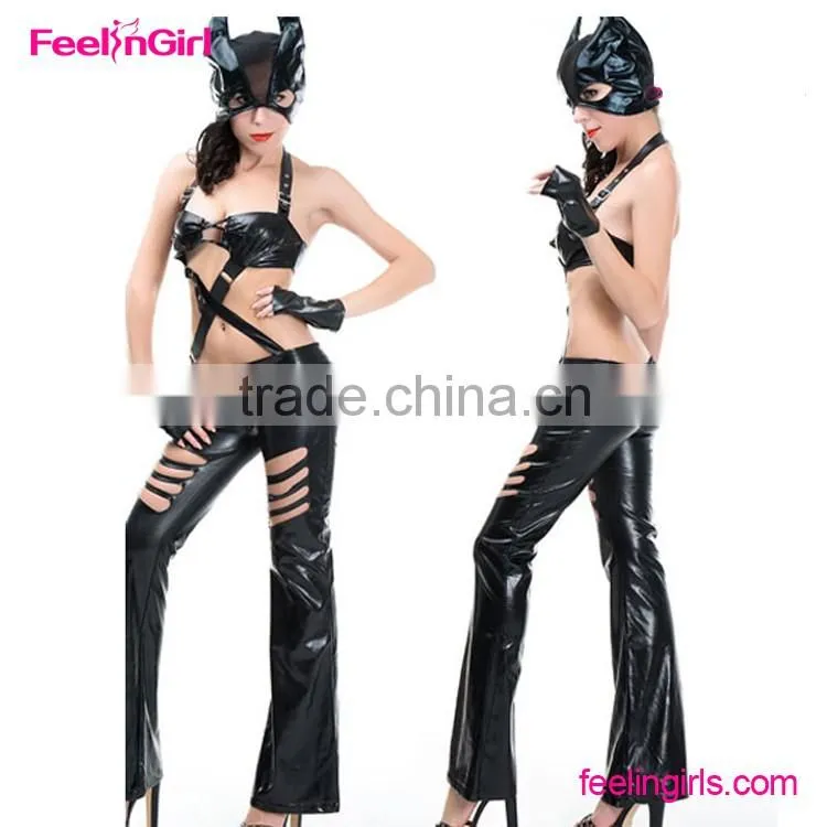 2016 Wholesale Latest Faux Leather Catsuit