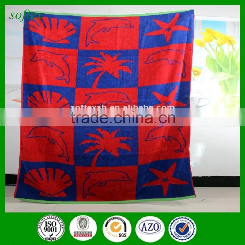 china factory oem yarn dyed jacquard custom heavyweight beach towel