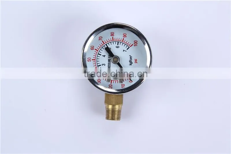 Durable Light Weight Easy To Read Clear 4"Double Needle Pressure Gauge