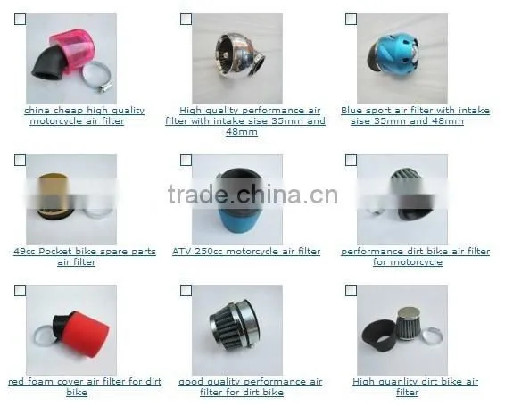 Chinese hot selling motorcycle dirt bike ATV 35mm air filter