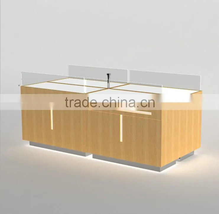 customized cell phone shop counter table design to display table mobile phone