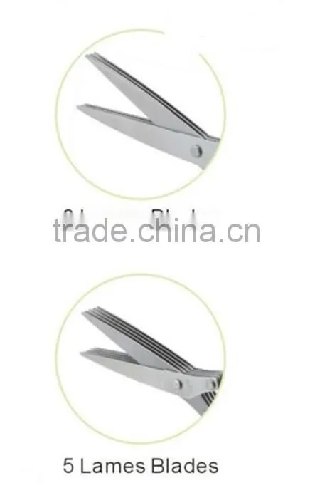 7" 5 Layers blade Kitchen Herb Scissors