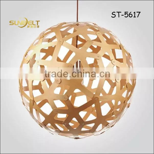 ST-5617- L Sunbelt 2015 hot sale American Wooden ball pendant lamp,Creative lamp office,reding room decoration