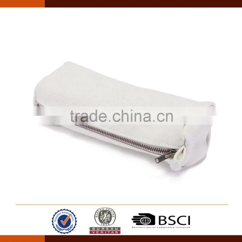 Custom White Canvas Pencil Case