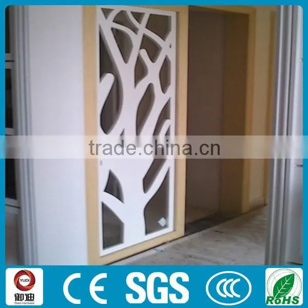 elegant white color laser cut aluminum room divider