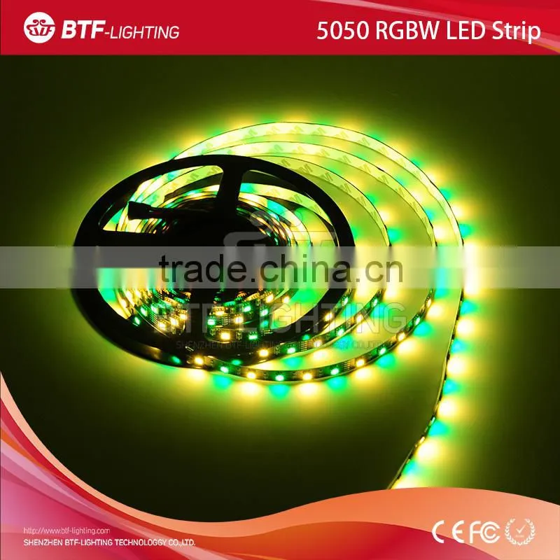5050 RGBW 5m 60leds/m led strip rgbw RGB+Warm White strip Non-waterproof IP30 Black PCB DC12V SMD 5050 Mixed color