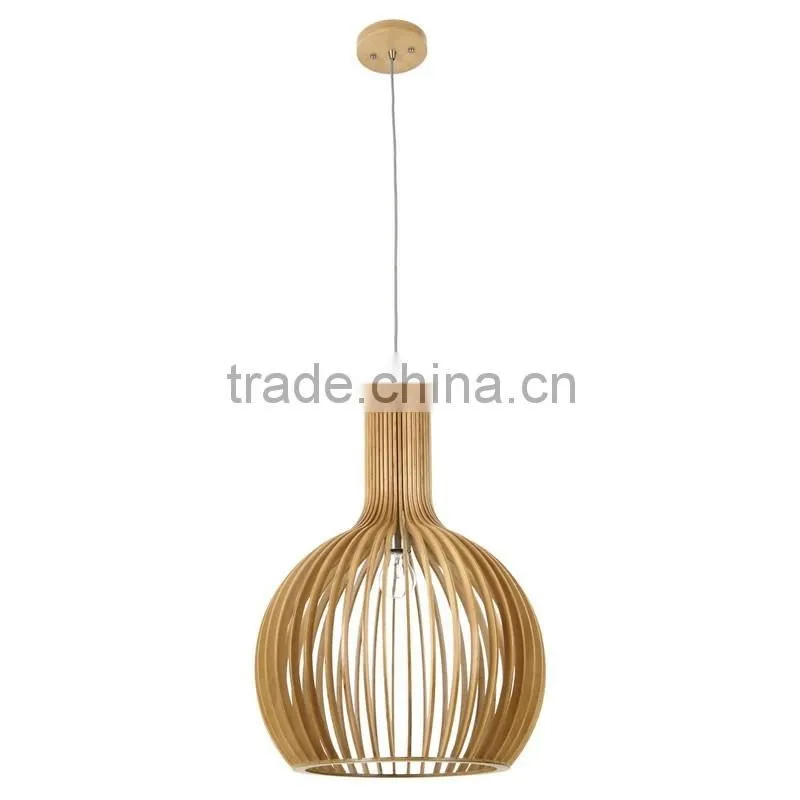 Decorative wooden bamboo pendant light bar pendant light cage light