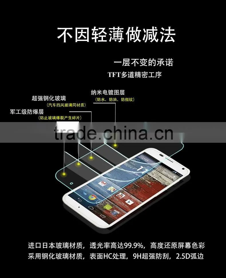 High Quality Anti-fingerprint Tempered Glass Screen Protector For Moto X Tempered Glass Flim