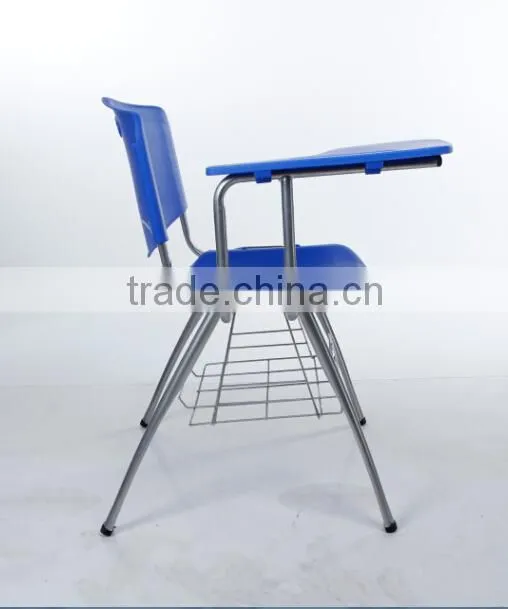 K/D stackable plastic university adult chairs with basket 1007c