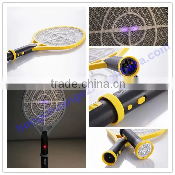 MHR-1359D 2015 rechargeable lithium battery litian mosquito racket ypd with LED Torch