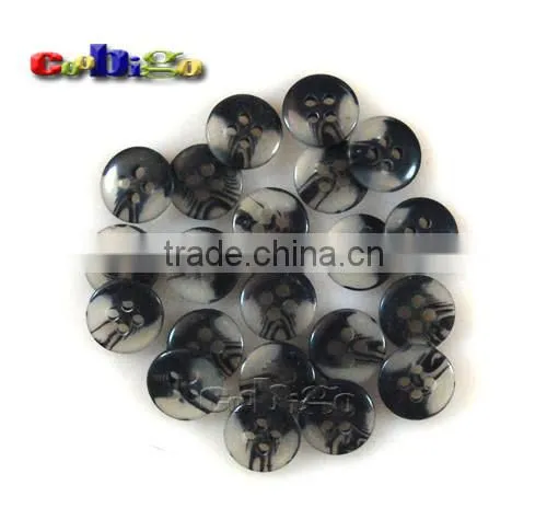 11mm(18L)Dia. Fashion Resin Grain Buttons With 4 Holes Sewing Craft DIY Accessories For Bag Shoe Garment #FLN006-11T