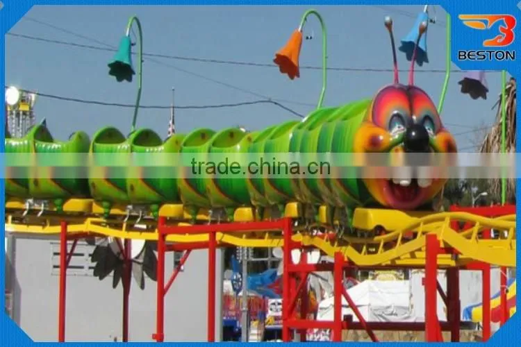 Direct factory amusement games small caterpillar roller coaster in parks