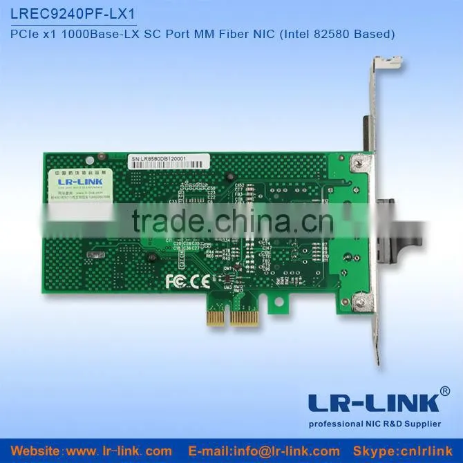 LR-LINK LREC9240PF-LX Intel 82580 PCIe x1 1000Base-SX SC Port Single Mode Fiber Optical NIC Network card
