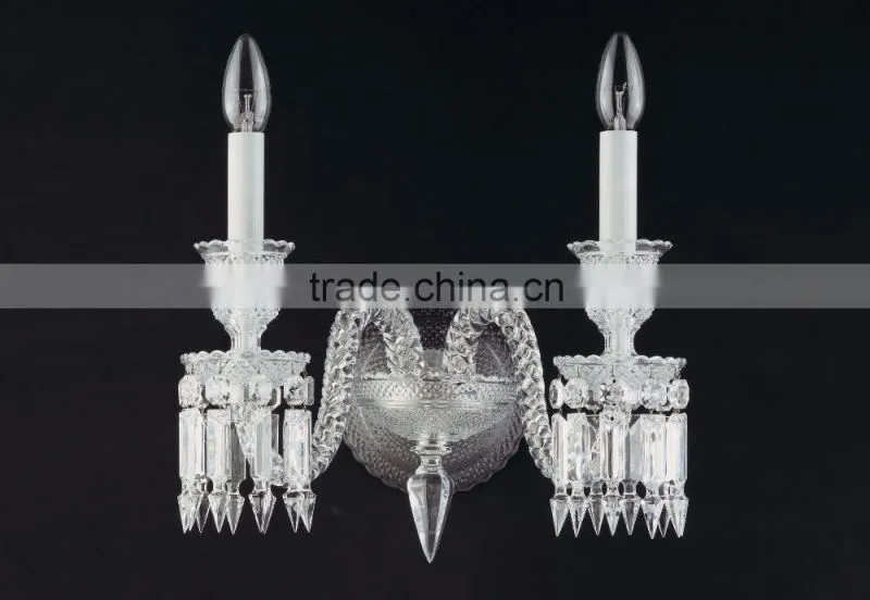 Purple candle wall sconces with crystals , crystal wall sconce for hotel