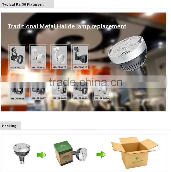 PAR30 36W 35mm Diameter Most Powerful Led Spotlight E27