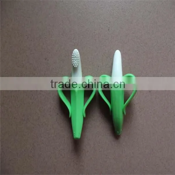 Cute shape silicone banana toothbrush ,cute toothbrush,banana shape toothbrush,silicone toothbrush for kids
