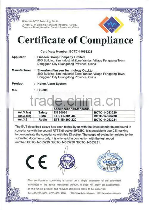 Wireless Burglar alarm Cloud based IP Alarm for home security no sim card
