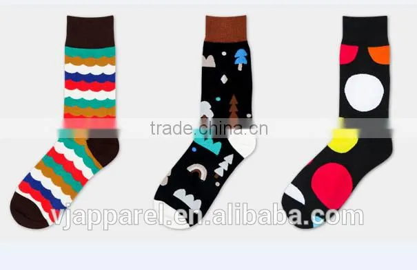 Men's Customized Crew Upbeat Dress Socks Men