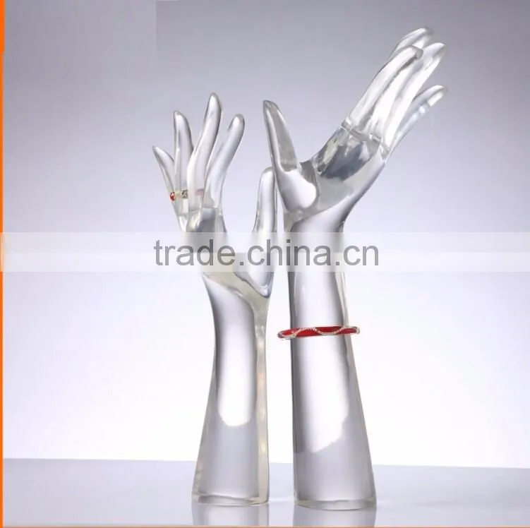 High Glossy Fiberglass Male Mannequin Hand For Glove