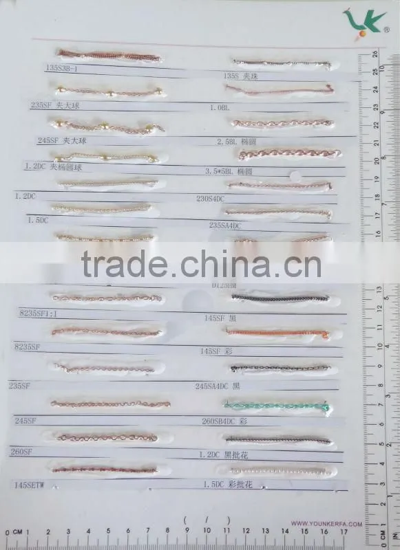 Wholesale 1.2DC Faceted Brass Ball Chain in different colours