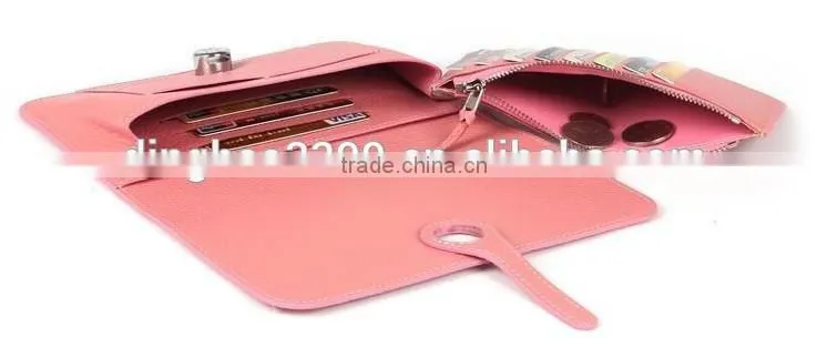 2016 hot sell wallet fashion design with coin purse multifunction lady thin wallet