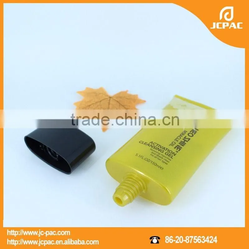 150ml gel pe cosmetic super flat tube plastic packaging