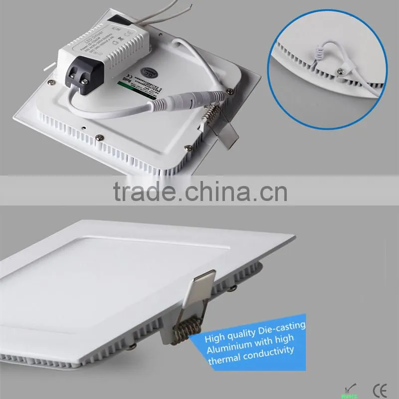 SMD 2835 high quality 85-265V slim led panel light 3w 6w 9w 12w 15w 18w 24w