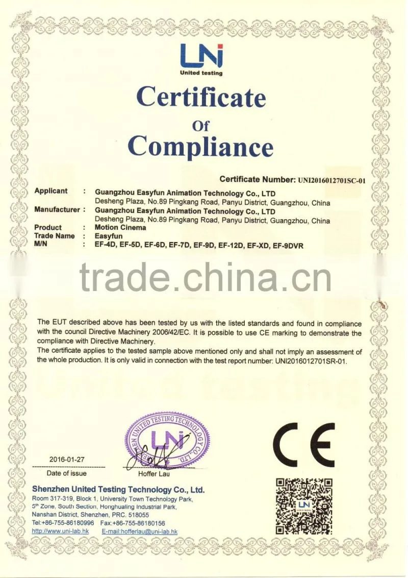 Dynamic 5D Cinema and 5D cinema equipment 9d cinema theater equipment
