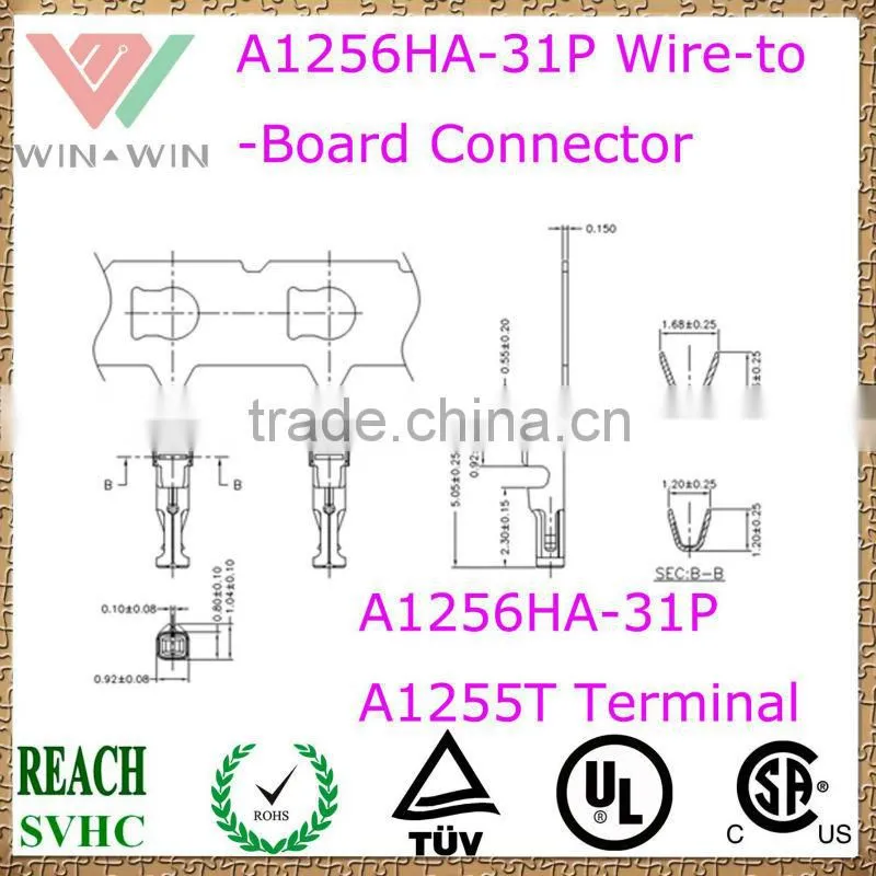 A1256HA-31P 1.25mm pitch Electrical wire to board connector