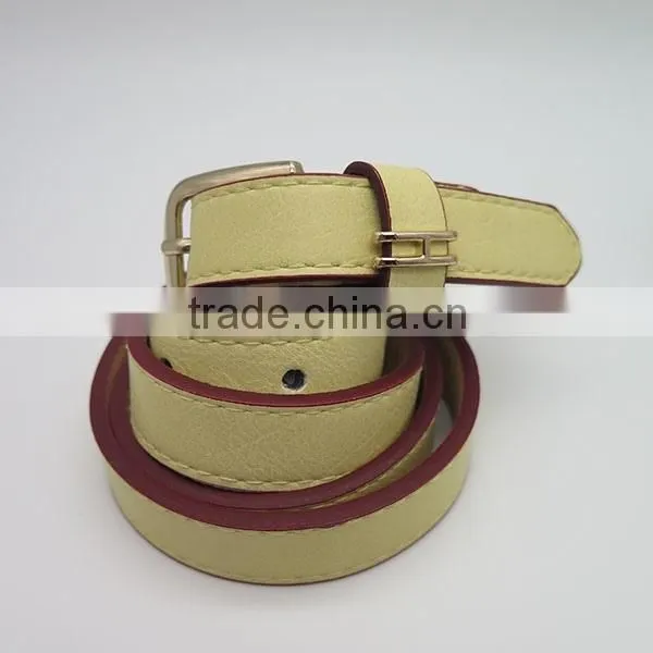 Fashionable Colorful Skinny Belts for Women in Wholesale