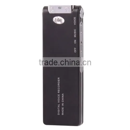 Professional 8GB LCD Digital Voice Recorder with VOR MP3 Player
