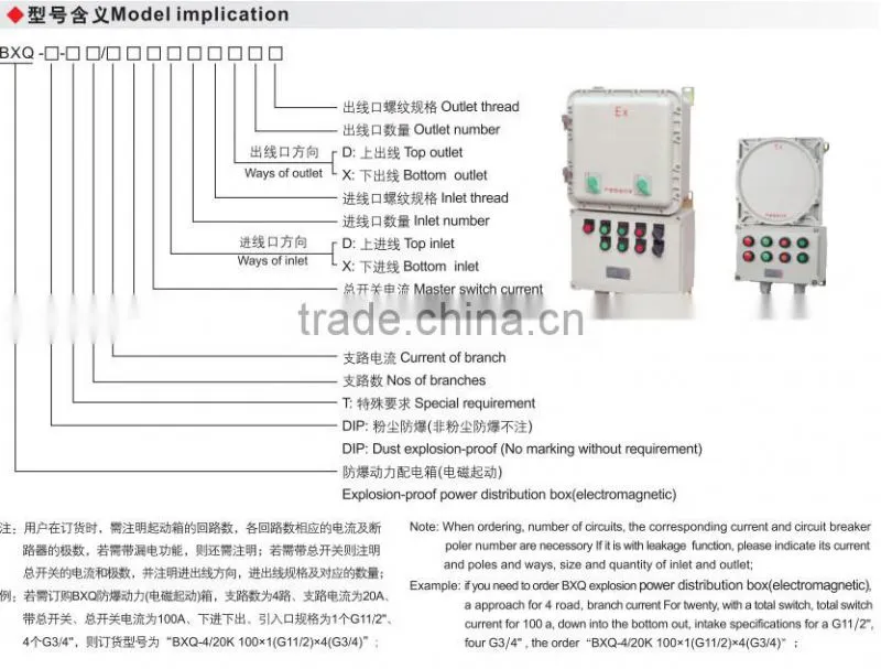 600X420mm Explosion proof power distribution box