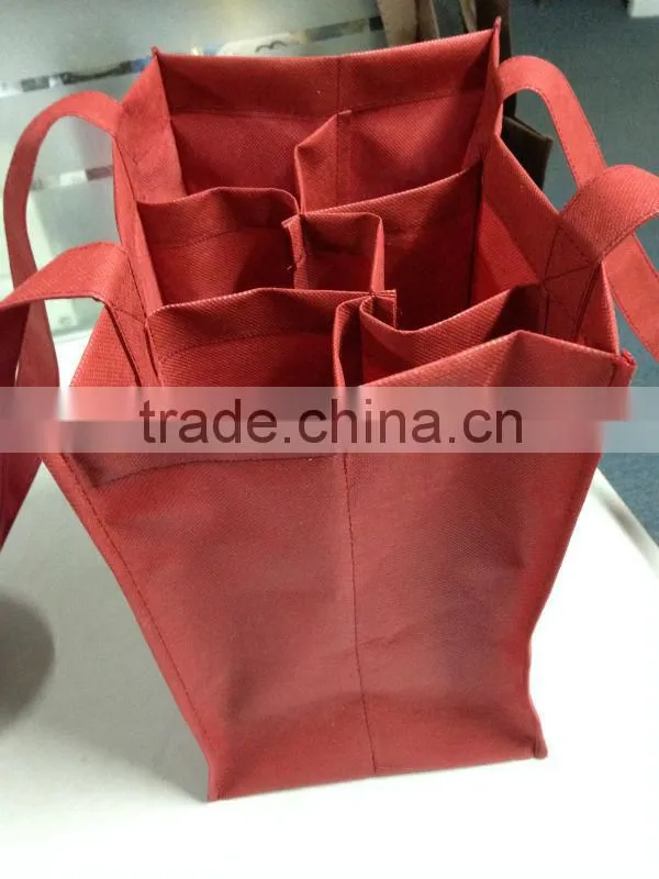 Lead Free NON WOVEN 6 PACK Wine Bottle Bag