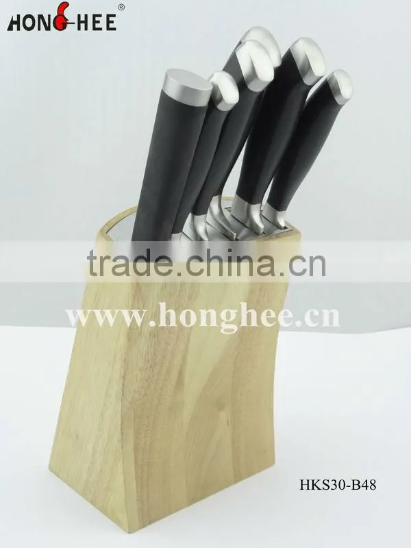 Deluxe Forged 5 Piece Knife Set In Stainless Steel Block