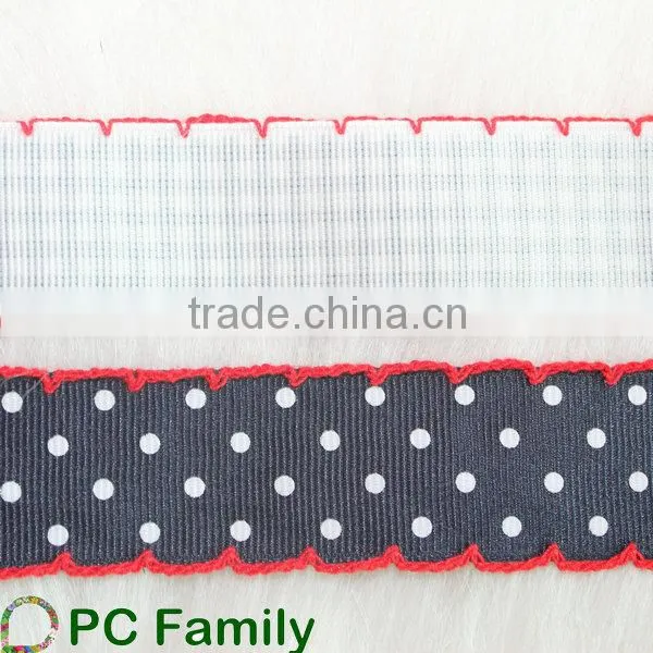 Fashion trimming high quality custom embroidery jaquard ribbon