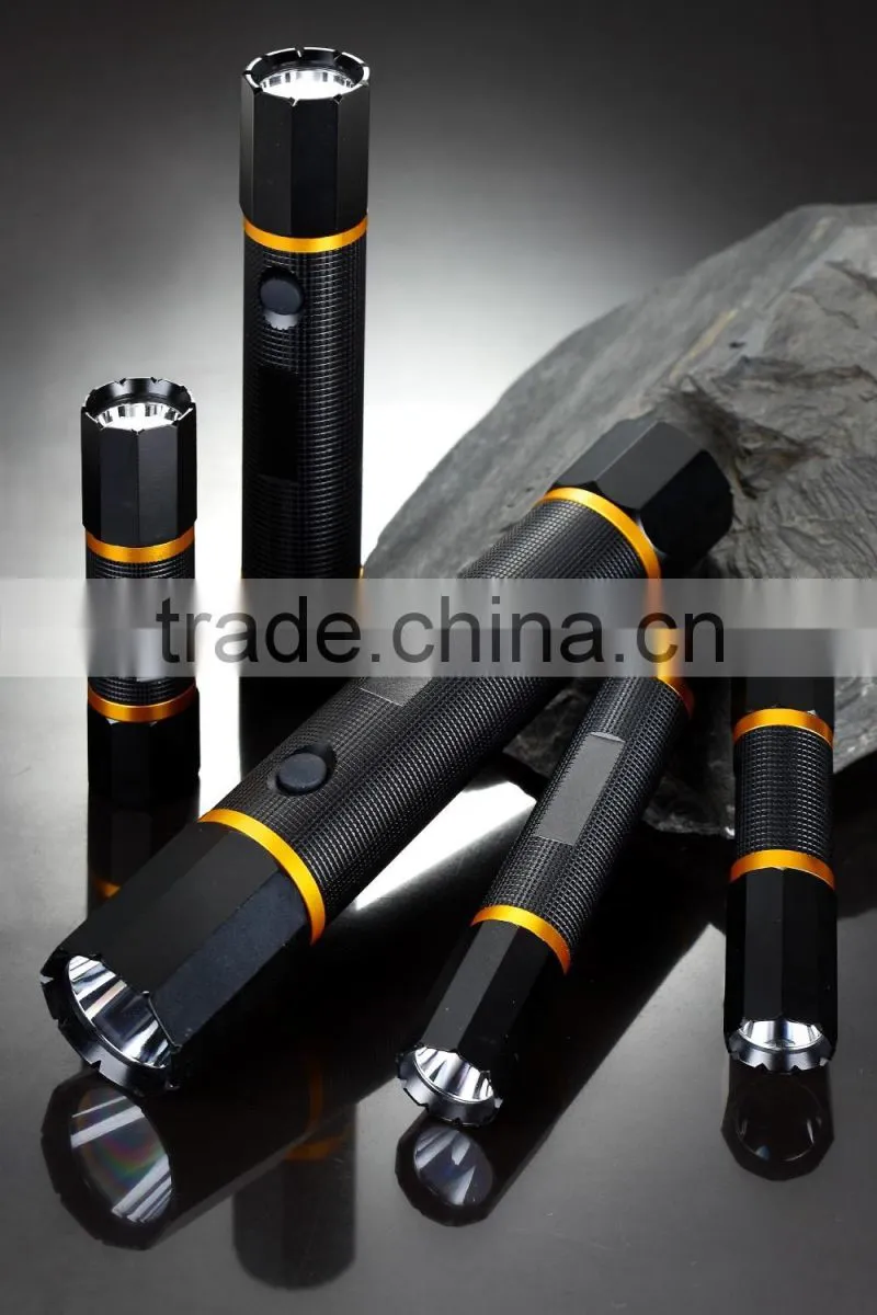 POPPAS-LM 005 Series rechargeable design aluminum alloy Xpe 3w led flashlight